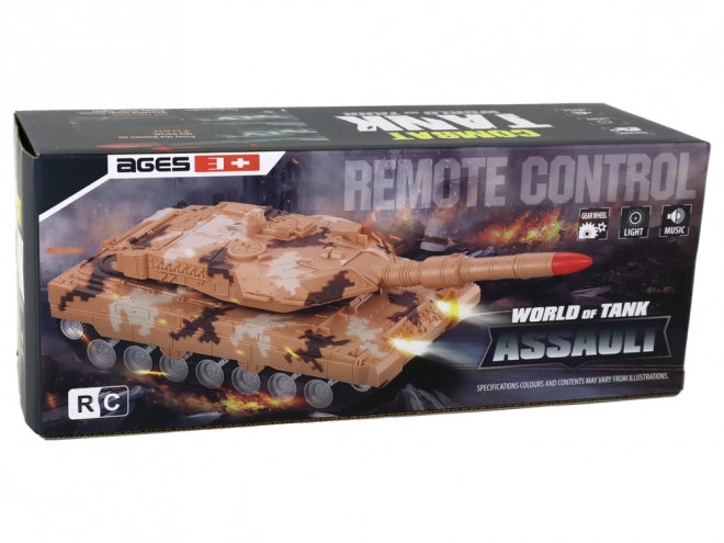 RC Tank Diaľkovo Ovládaný Žltý