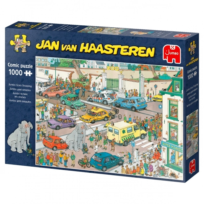 Jumbo jigsaw puzzle Jan van Haasteren Nakupovanie 1000 dielikov