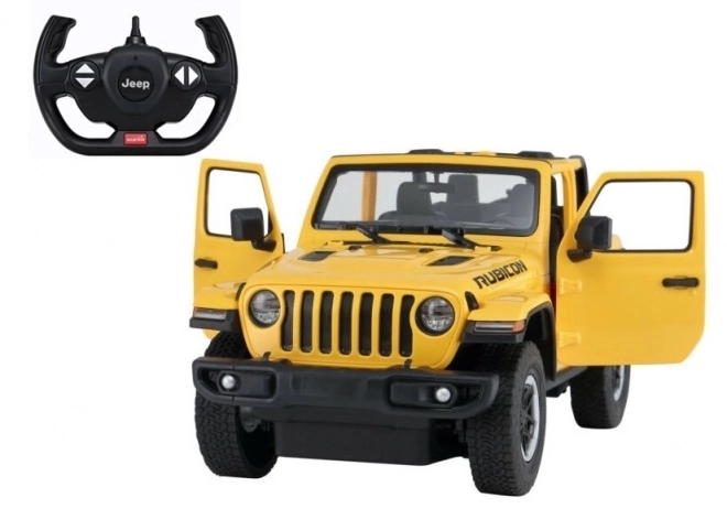 Auto R/C Jeep Wrangler Rubicon 1:14 Rastar – Žltá