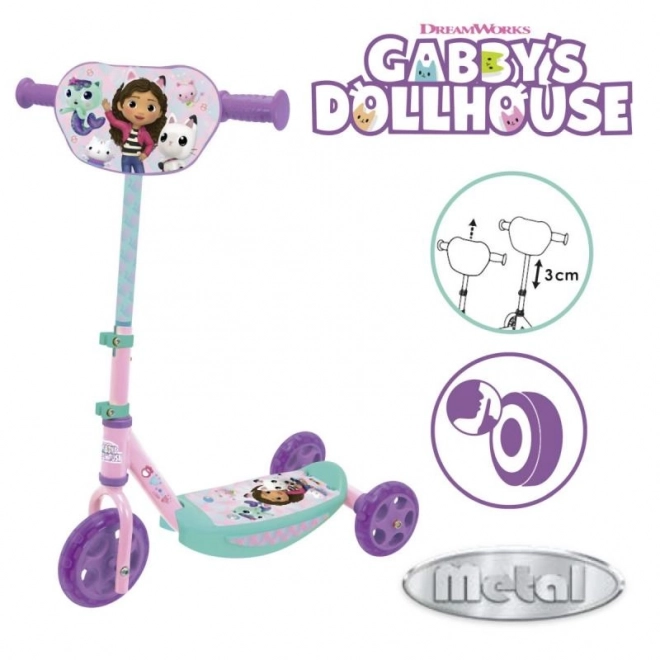 Detská kolobežka Gabby's Dollhouse s 3 kolieskami