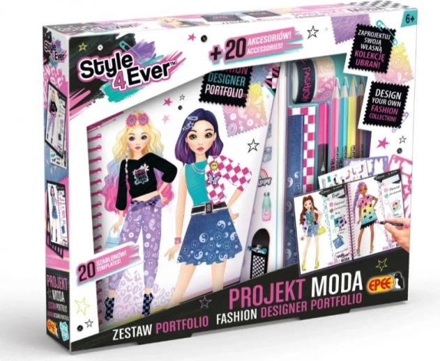 Módny projekt Portfólio Kreatívna sada