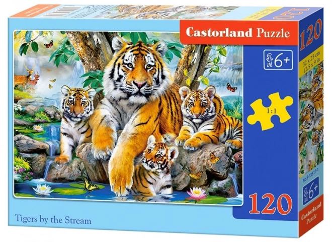 Puzzle Tygre pri rieke 120 dielikov