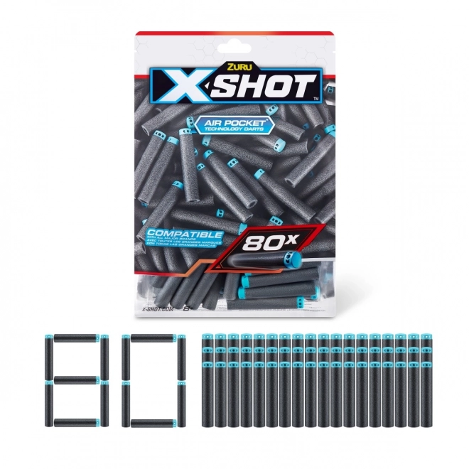 Súprava šípov X-shot Excel 80 piankových šípov