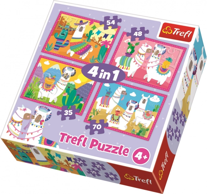 Veselé lamy 4 v 1 puzzle TREFL