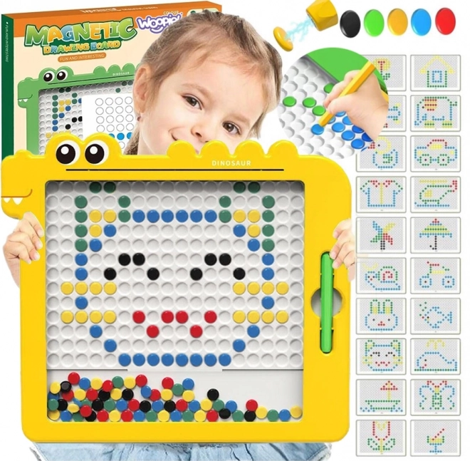 Magnetická tabuľa pre deti Montessori MagPad dinosaurus