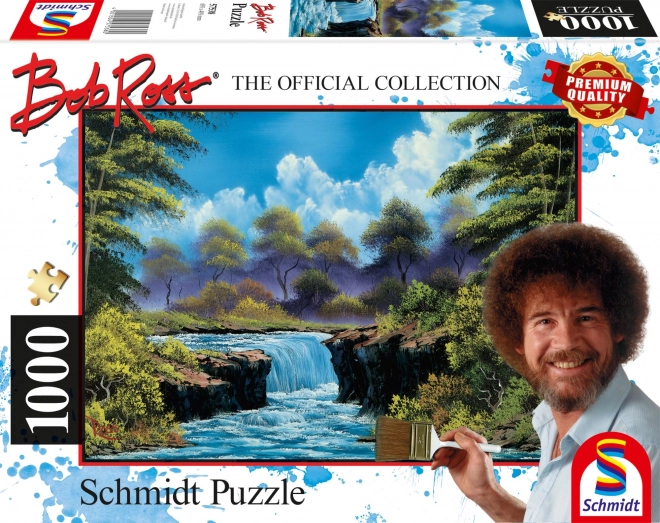 Puzzle Bob Ross: Vodopád na paseke 1000 dielikov