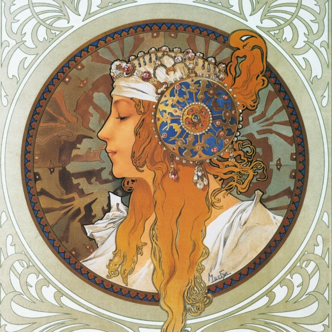Poznámkový kalendár Alfons Mucha 2026
