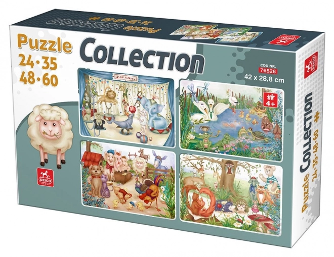 Puzzle Zvierací Priatelia 4v1