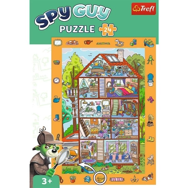 Trefl: Puzzle pozorovacie 24 dielikov - Spy Guy - doma