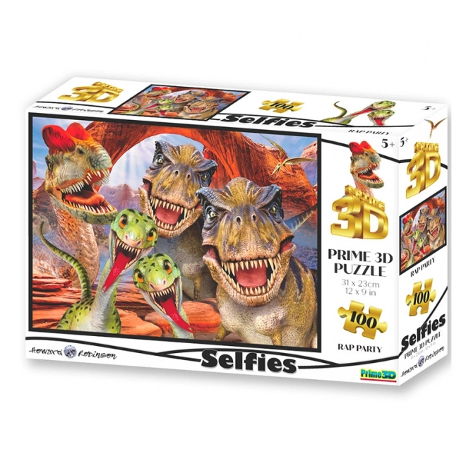 Puzzle s 3D efektom Raptoří selfie 100 dielikov