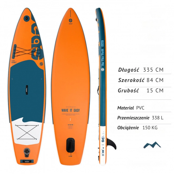 Nafukovací paddleboard Beach Dolphin oranžový