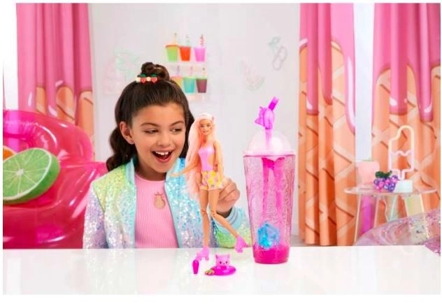 Barbie Pop Reveal Šťavnaté Ovocie - Jahodová Limonáda