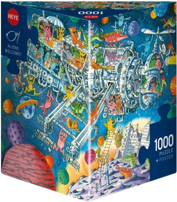Puzzle Mimozemšťania vítaní 1000 dielikov
