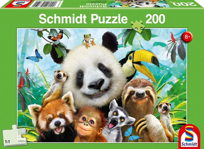Puzzle zvieracia zábava 200 dielikov