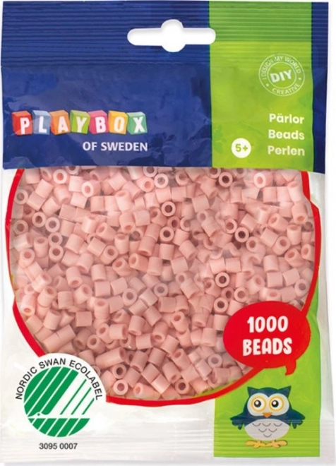 Zažehlovacie korálky Playbox - broskyňové, telové, 1000 ks