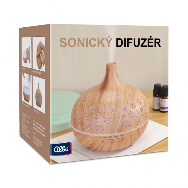 Sonický difuzér Deluxe s kytičkovým dizajnom