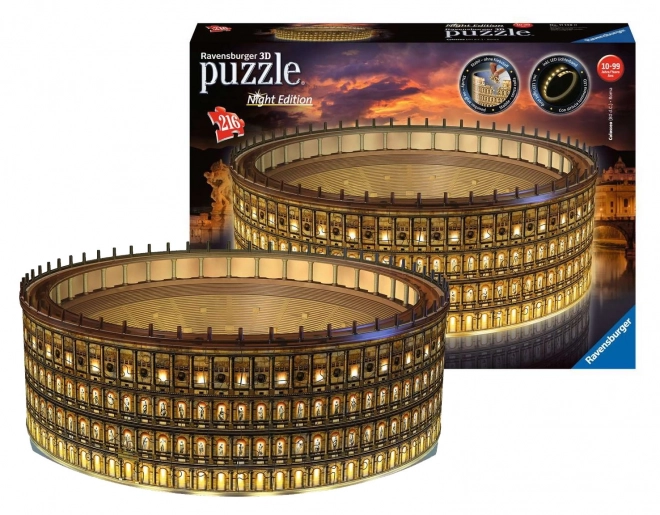 Svietiace 3D puzzle nočná edícia Koloseum, Rím 262 dielikov