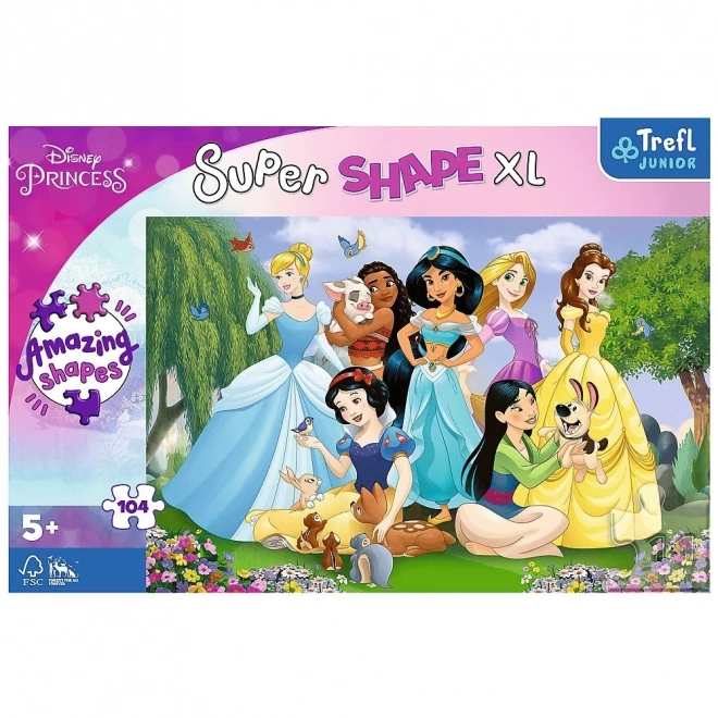 Puzzle Super Shape XL Disney princezné: V záhrade