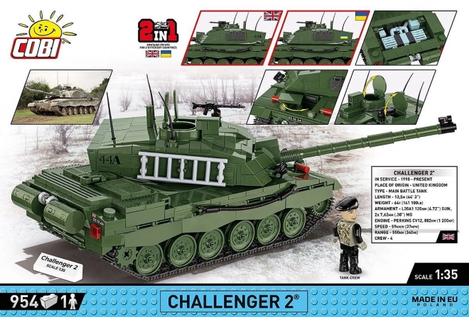 Stavebnice Challenger 2 - 954 dielikov