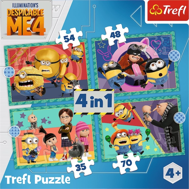 Trefl Puzzle Ja, zloduch 4: Šialení Mimoni 4v1