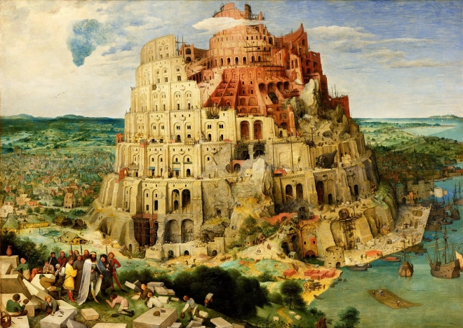 Puzzle Pieter Bruegel: Babylonská veža 1000 dielikov