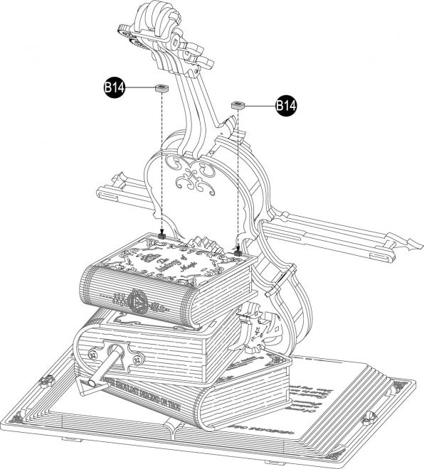 RobTime 3D drevené mechanické puzzle Čarovné violončelo