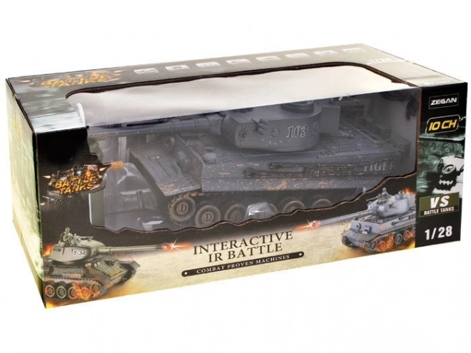 Rádiom riadený tank Tiger v mierke 1/28