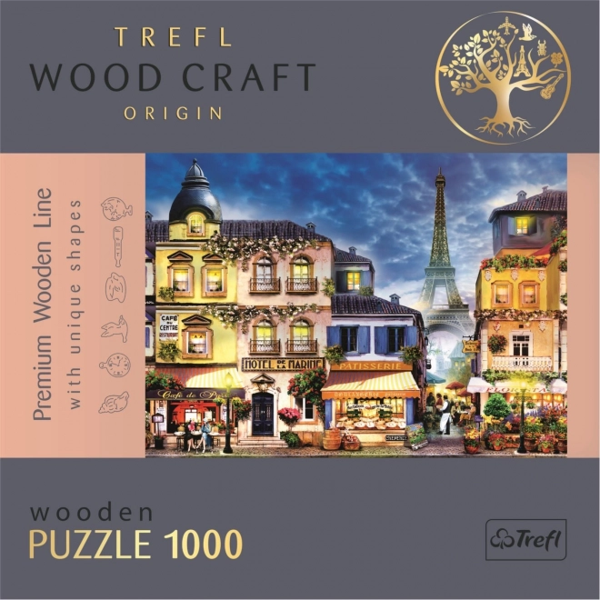 Trefll Francúzska ulica Drevené puzzle 1000 dielikov