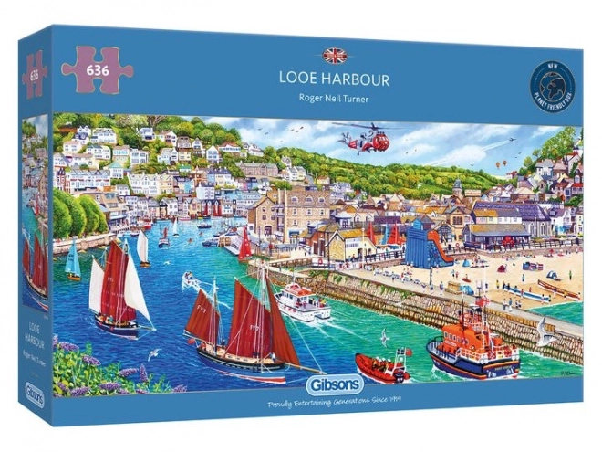 Panoramatické puzzle Prístav Looe od GIBSONS, 636 dielikov