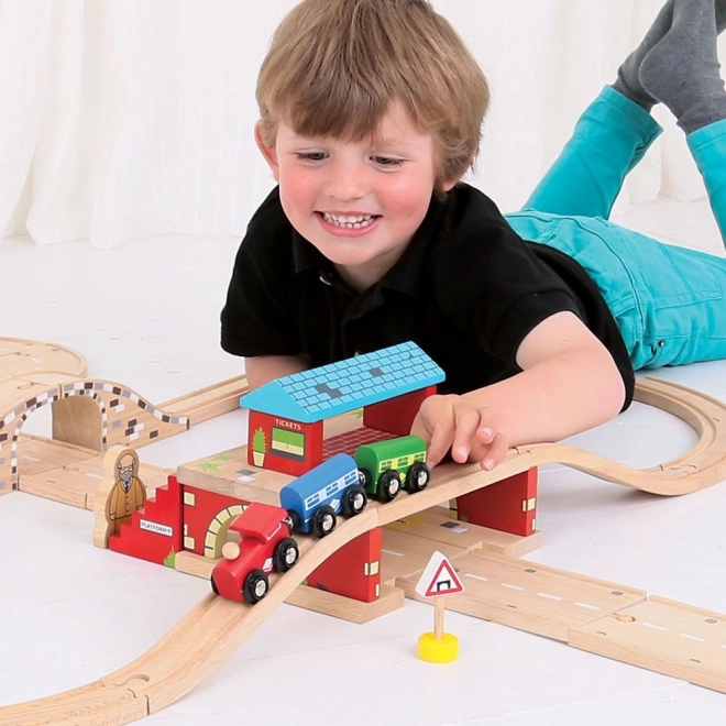 Vláčkodráha Bigjigs Rail - Nádražie nad Cestou