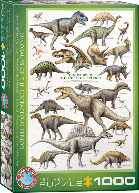 Eurographics puzzle svet dinosaurov: krieda 1000 dielikov