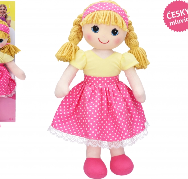 Látková spievajúca bábika Míša Růžičková 55 cm