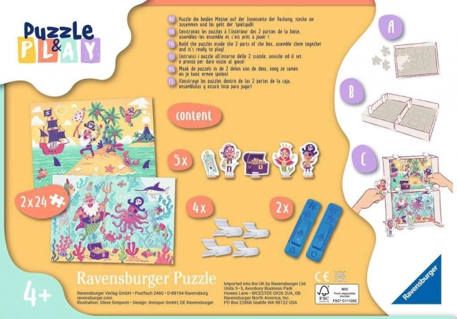 Ravensburger Puzzle & Play: Pirátske dobrodružstvo 2x24 dielikov