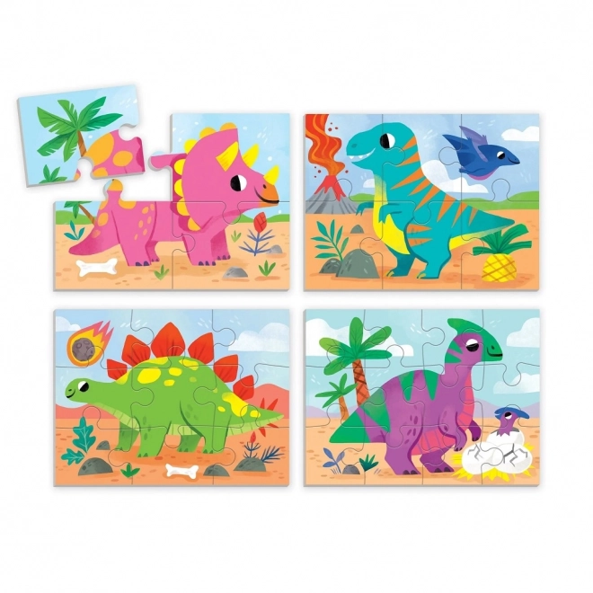 Mudpuppy Puzzle Dinosauri Sada 4 v 1