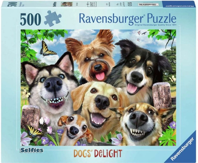 Ravensburger puzzle šteňacia selfie 500 dielikov