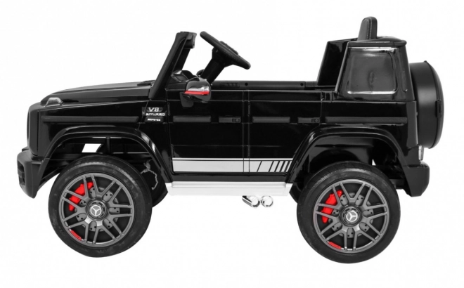 Čierny Mercedes AMG G63 pre deti s lakom