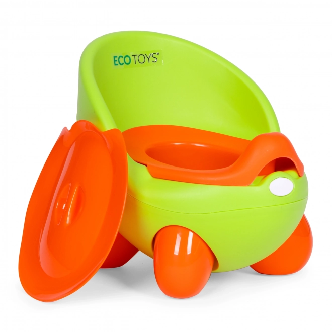 Detský nočník ECOTOYS so zeleným odnímateľným vložkom