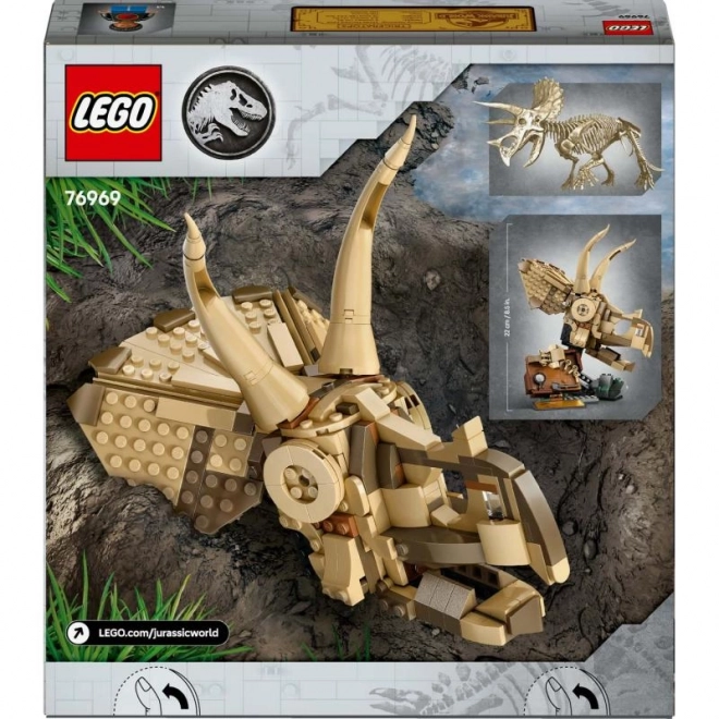 Lego Jurassic World Skelety dinosaurov: lebka Triceratopsa