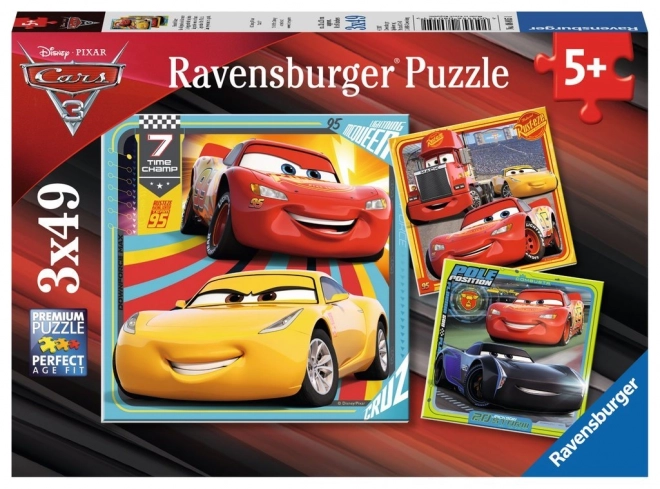 Ravensburger Puzzle Auta 3: Na závodech 3x49 dielikov