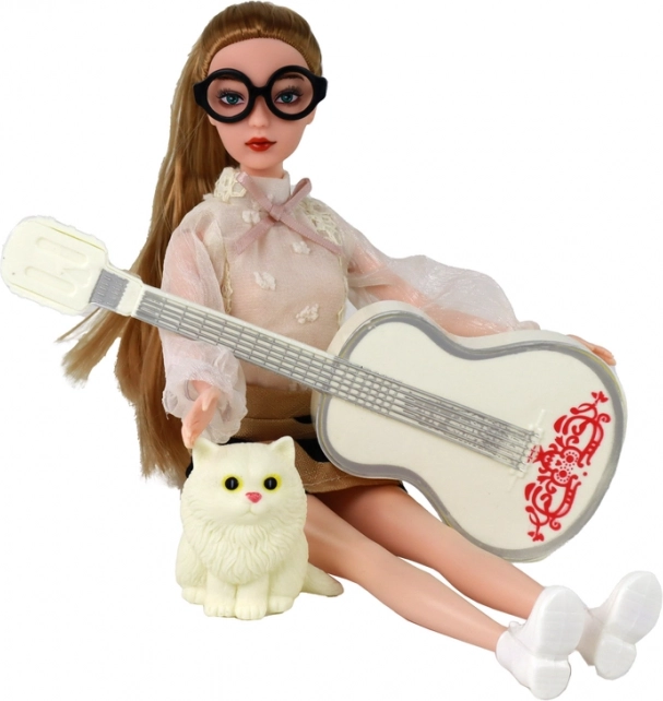 Hudobná zábava s bielou gitarou