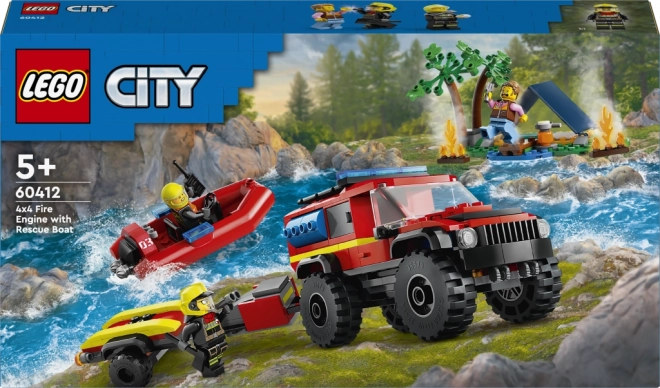 Lego City Hasičský Voz 4x4 A Záchranný Čln