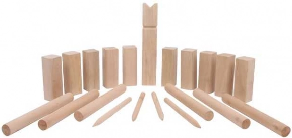 vikingská hra kubb Arthur – drevená vonkajšia sada small foot
