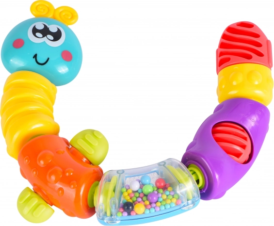 Skladacie hrkálka húsenica pre bábätká