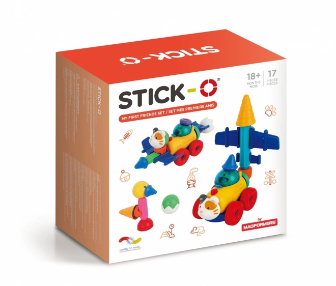 Magnetické kocky Stick-O Set s priateľmi 17 ks