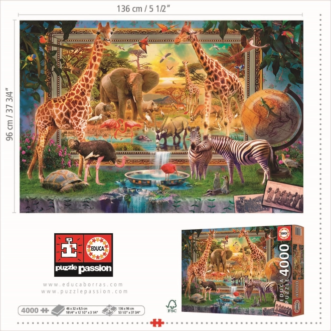 Puzzle Savana ožíva 4000 dielikov