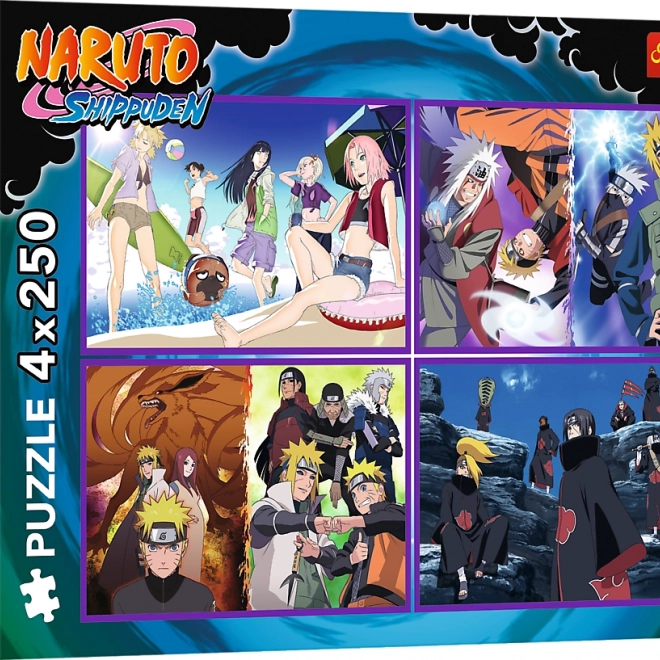 Trefl Puzzle Naruto Shippuden: Dobrodružstvá Naruta Uzumaki 4x250 kúskov