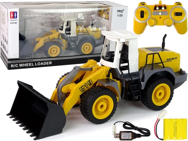 Diaľkovo ovládaný nakladač R/C 1:20 so zdvíhacím ramenom