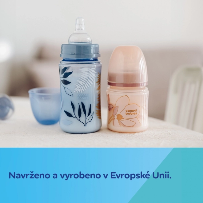 Canpol babies Antikoliková fľaša EasyStart MOUNTAINS 240 ml – Ružová