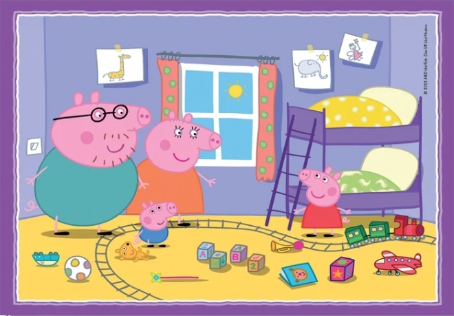 Puzzle 4v1 Super Color - Peppa Pig