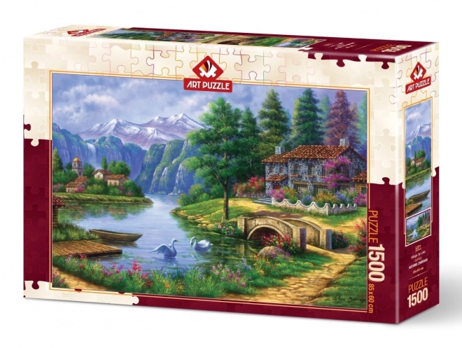 Art Puzzle Vesnice u jazera 1500 dielikov